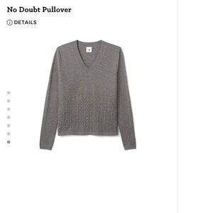 CAbi Charcoal V-Neck Women's Sweater